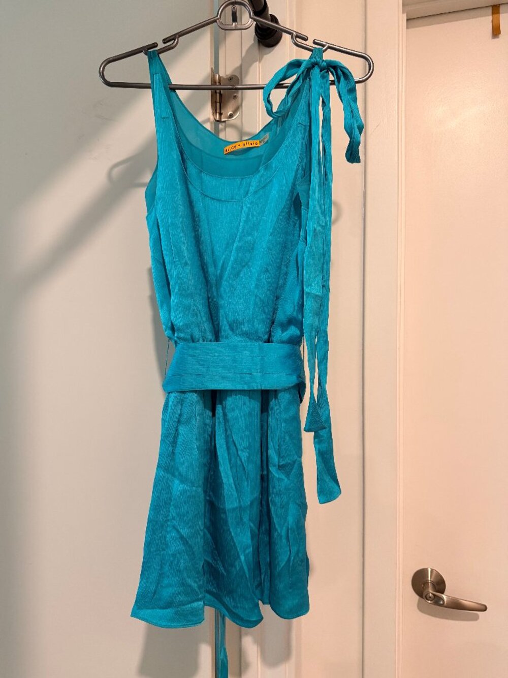 Alice and Olivia Silk Teal Dress Size XS